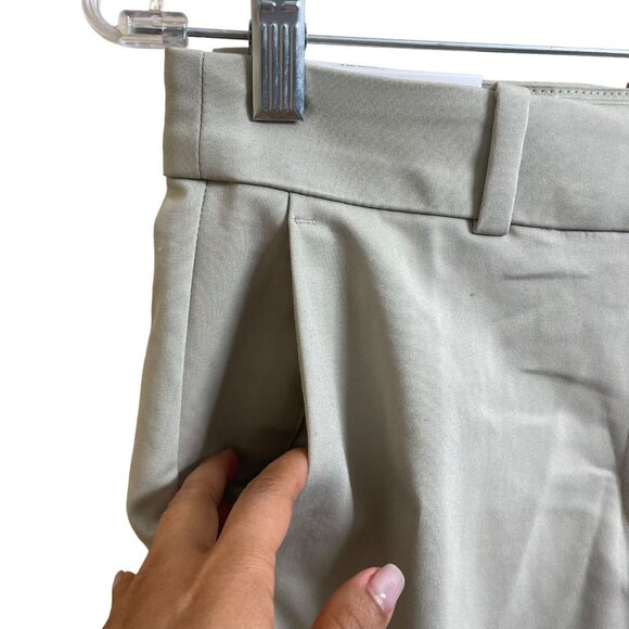 H&M Dress Slacks Women Size 8 Ivory Slash Pocket Straight leg Flat Front - Picture 8 of 8